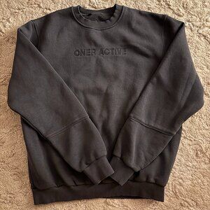 Like New Classic Lounge Oversized Crew Neck - Coal